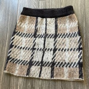 J.O.A. Wool plaid mini skirt